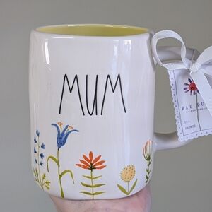 Rae Dunn MUM Mother's Day Mug with Bold Wraparound Springtime Floral Design 🌼